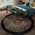 Ethnic Mandala Round Carpet for Living Room Decor by Axyaa