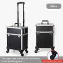 Axyaa Large Cosmetic Trolley Case with Key, Aluminum Professional Makeup Organizer