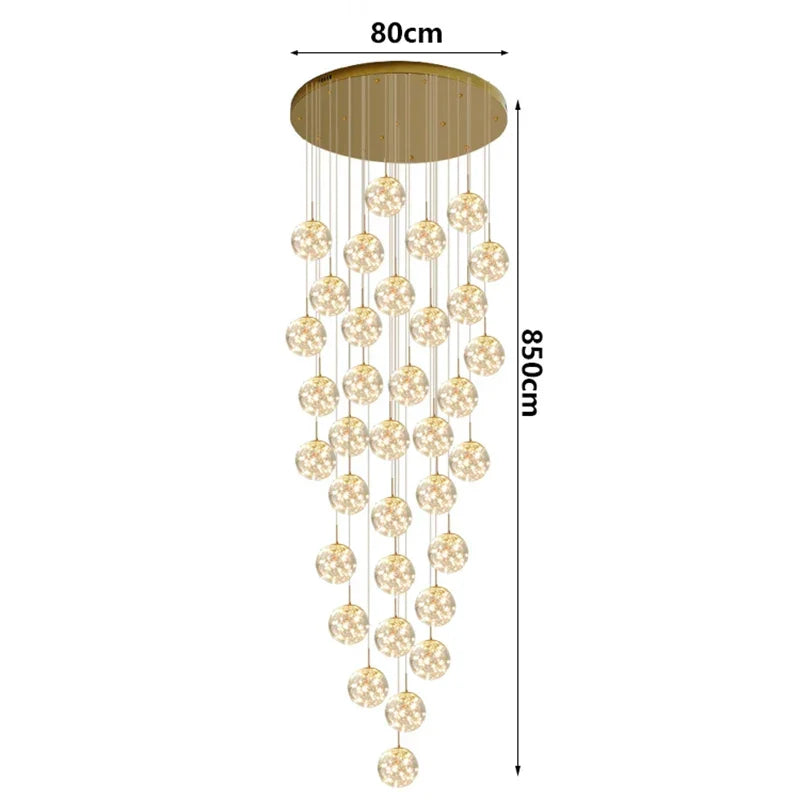 Axyaa Nordic Stair Chandelier Pendant Lights for Living, Bedroom, and Dining Room