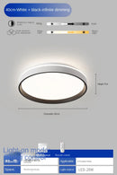 Axyaa 48w Round LED Ceiling Light with Remote Control for Bedroom, Living Room, Kitchen