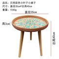 Axyaa Handmade Rattan Shells Coffee Table - Nordic Style Home Decoration