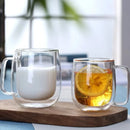 Axyaa Double Wall Glass Coffee Cup - Heat Resistant High Borosilicate Shot Glass