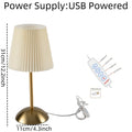 Axyaa Minimalist Fabric Desktop Lamp with USB Power & 3 Color Settings
