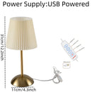 Axyaa Minimalist Fabric Desktop Lamp with USB Power & 3 Color Settings
