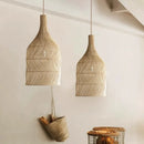 Axyaa Wabi Sabi Rattan Chandelier: Japanese Style Hanging Light for Home Decor