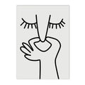Axyaa Bathroom Yoga Funny Wall Canvas Art for Minimalist Home Decor