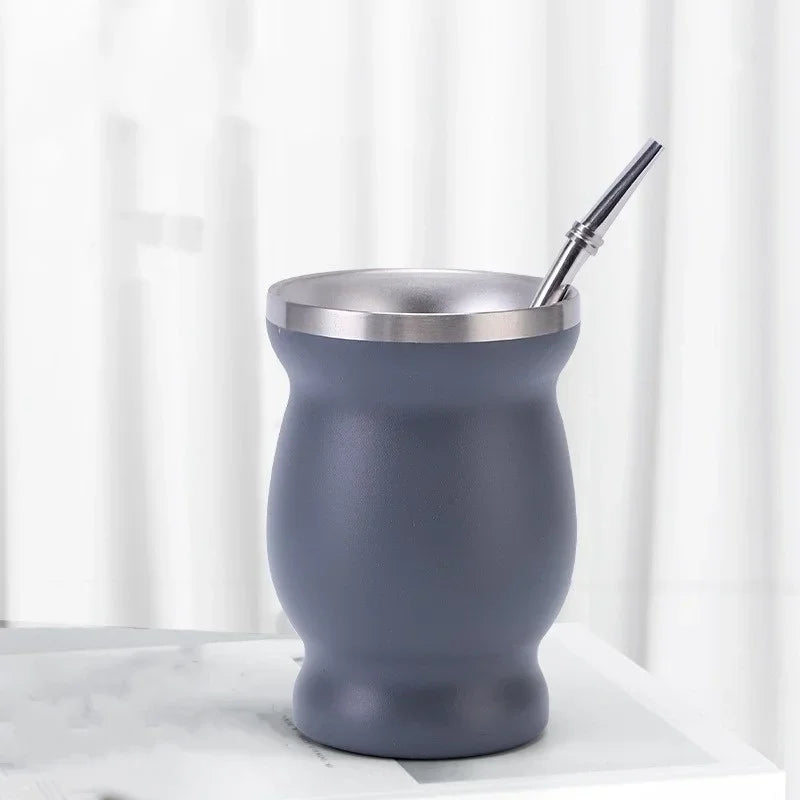 Axyaa 240ml Yerba Mate Stainless Steel Insulated Cup Set with Accessories