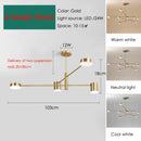 Axyaa Rotatable LED Chandelier in Gold/Black Finish for Home Decor