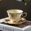 Axyaa English Rose Ceramic Coffee Cup Saucer Set
