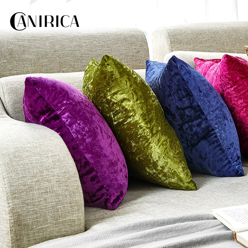 Axyaa Velvet Cushion Cover 45x45 for Sofa Decor and Living Room Pillows