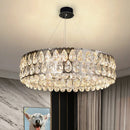 Axyaa Crystal Chandelier Pendant Light for Living Room and Dining Room