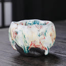 Axyaa Yamagata Ceramic Teacups Set - Handmade Retro Kung Fu Tea Accessories