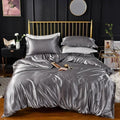 Axyaa Silky Satin Queen Duvet Cover Set - Luxury King Size Bedding