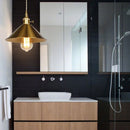 Axyaa Vintage Golden E27 Pendant Lamp with Plug for Living Room