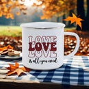 Axyaa Flamingo Pattern Enamel Mug Set for Camping and Picnic