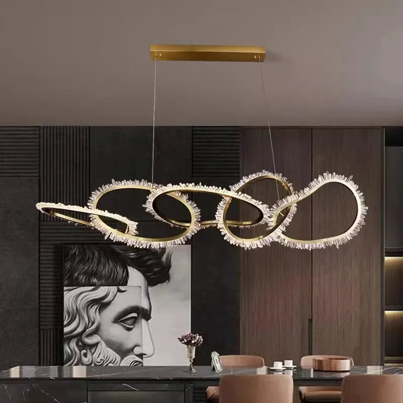 Axyaa Modern LED Pendant Chandeliers for Indoor Living and Dining Room Lighting