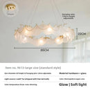 Axyaa French Cream Style Chandelier, Retro Crystal Glass Main Hall Light