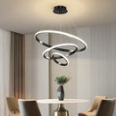 Axyaa Glowing Circle LED Bedroom Chandelier - Nordic Style Modern Home Decor Lighting