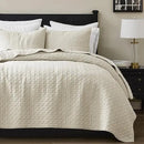 Axyaa Cotton King Size Quilt Bedding Set with 2 Pillow Shams, Soft & Lightweight Texture