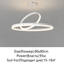 Axyaa Nordic LED Black Chandelier: Modern Pendant Lamp for Living Room, Bedroom, Kitchen