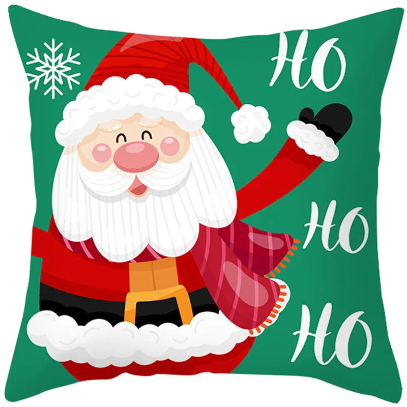 Axyaa Christmas Cushion Cover 45x45cm Snowman Santa Noel Navidad Happy New Year