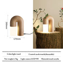 Axyaa Retro Ash Wood Acrylic Table Lamps - Dimmable LED Bedroom Decor
