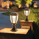 Axyaa Solar LED Outdoor Pillar Light Garden Decoration - Waterproof Retro Column Lamp
