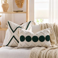 Axyaa Nordic Bohemian Tufted Tassel Throw Pillowcase, Geometric Pattern Cushion Cover
