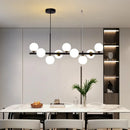 Axyaa Glass Ball Ceiling Chandelier: Modern Lighting Fixture for Dining Living Room & Kitchen