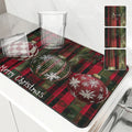 Axyaa Snowflake Checkered Christmas Drying Mat