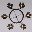 Axyaa Industrial Chandelier: Vintage Loft Telescopic Spotlights for Bar, Cafe, Clothing Store
