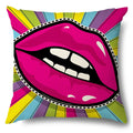 Axyaa Soft Plush POP Comic Portrait Cushion Cover - Home Decor Pillowcase