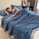Axyaa Double Layer Milk Velvet Blanket for Bed Sofa Single Double