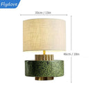 Axyaa Ceramic Villa Desk Lamp - Artful Bedroom Lighting for Home, Hotel, or Study Room