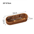 Axyaa Rattan Wicker Serving Baskets Set - 10 Styles for Bread, Fruit, Vegetables