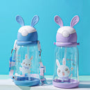 Axyaa 600ml Cartoon Kids Straw Cup | Leakproof BPA-Free Water Bottle for Girls