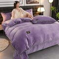 Axyaa Deluxe Milk Fleece Queen Size Bedding Set for Cozy Winter Nights