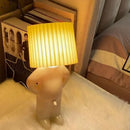 Axyaa Pleats LED Table Lamp: Creative Reading Light for Bedroom, Kids - Unique, Naughty Boy Design