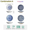 Axyaa Ceramic Round Snack Plate Set - 4pcs