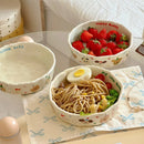 Axyaa Matte Ceramic Deep Plate for Pasta Salad Breakfast Fruit Plate