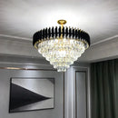 Axyaa Modern Crystal Ceiling Chandelier Lighting for Living Room Bedroom Home Decor