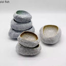 Axya Ceramic Stone Bowl Set for Soup, Desserts, Snacks, Sushi - Irregular Tableware