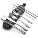 Axyaa Stainless Steel Camping Utensil Set with Travel Case