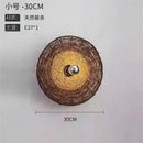 Axyaa Rattan Weave LED Wall Lamp for Corridor Hotel Bedroom Living Room