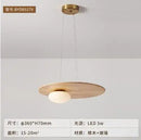 Axyaa Wooden Glass Ball Pendant Light - Modern Nordic Living Room Kitchen Dining Decor