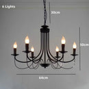 Axyaa Retro Industrial Chandelier for European Country Decor in Living Room Bedroom