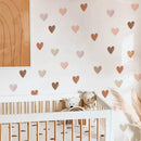 Axyaa Boho Hearts Rainbow Wall Decals: Nursery Kids Room Decor