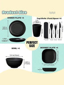 Axyaa Reusable Plastic Cutlery Set for Four People | School & Christmas Gift