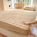 Axyaa Plush Fleece Bed Sheet for Double Bed - Winter Warm Mattress Cover
