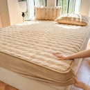 Axyaa Plush Fleece Bed Sheet for Double Bed - Winter Warm Mattress Cover